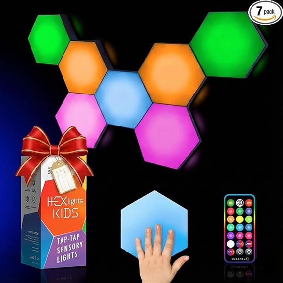 Emberela HEXlights Sensory Touch Lights with Remote