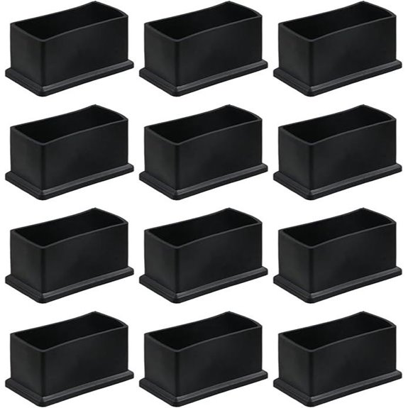 Geesatis 12 pcs Rubber Furniture Leg Protectors