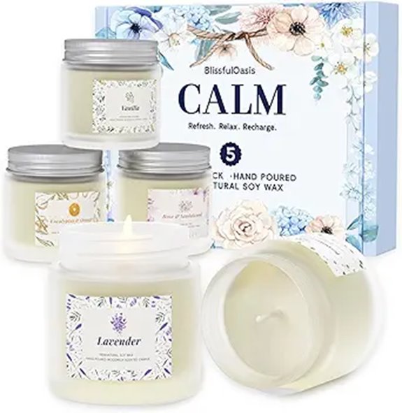 BlissfulOasis Scented Candles 5-Pack Set