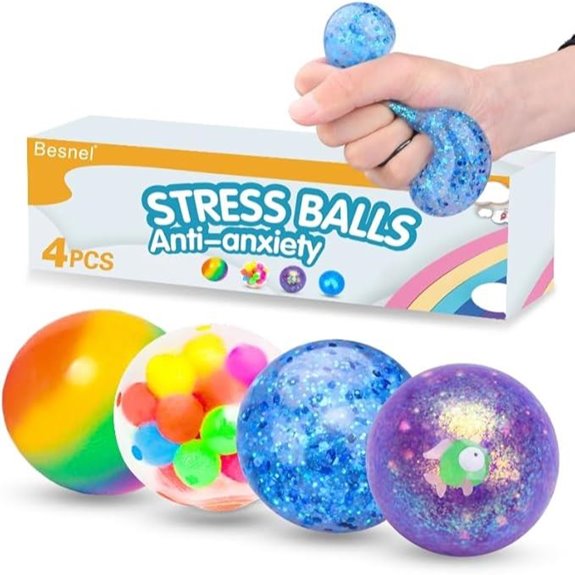 Stress Balls Set 4 Pack Squeeze Stress Relief Balls