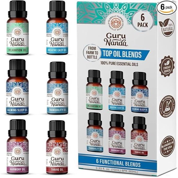 GuruNanda Essential Oil Blends (Set of 6)