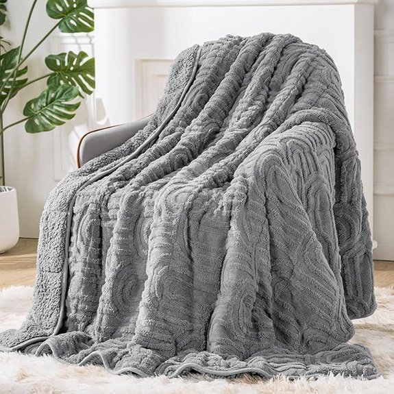 Sherpa Fleece Weighted Blanket for Sleep 15 lbs