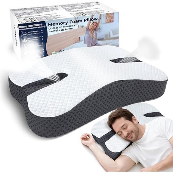 SAHEYER Anti-Snoring Memory Foam Pillow for Side Sleepers