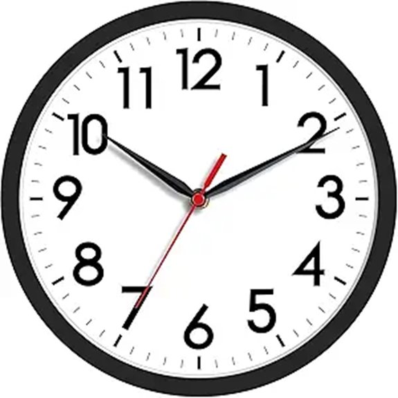AKCISOT 8-Inch Silent Wall Clock for Home