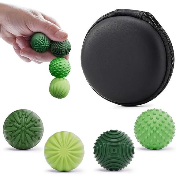 Silicone Magnetic Fidget Balls for Stress Relief (4 Pack)