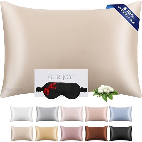 Mulberry Silk Pillowcase with Free Eye Mask