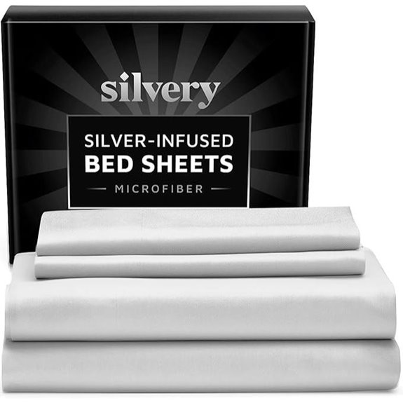 Silvery Silver Infused Bedding Set with Self-Cleaning Tech