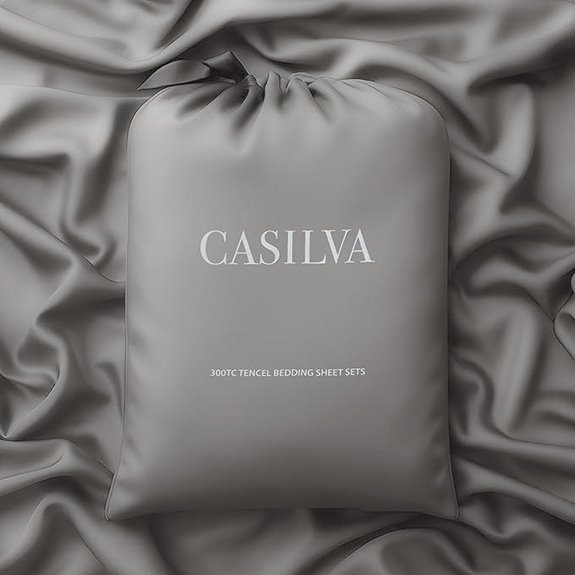CASILVA Eucalyptus Sheets with Silver King Size