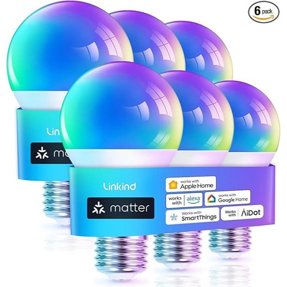 Linkind Matter WiFi Smart Light Bulb (6-Pack)