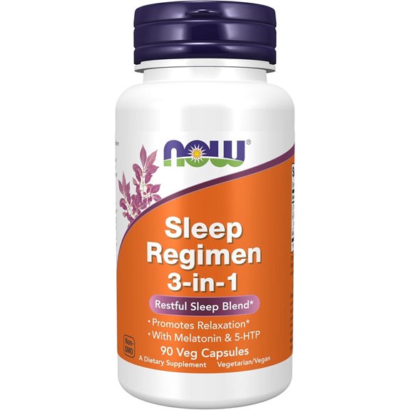 NOW Sleep Regimen 3-in-1 Supplements (90 Veg Capsules)