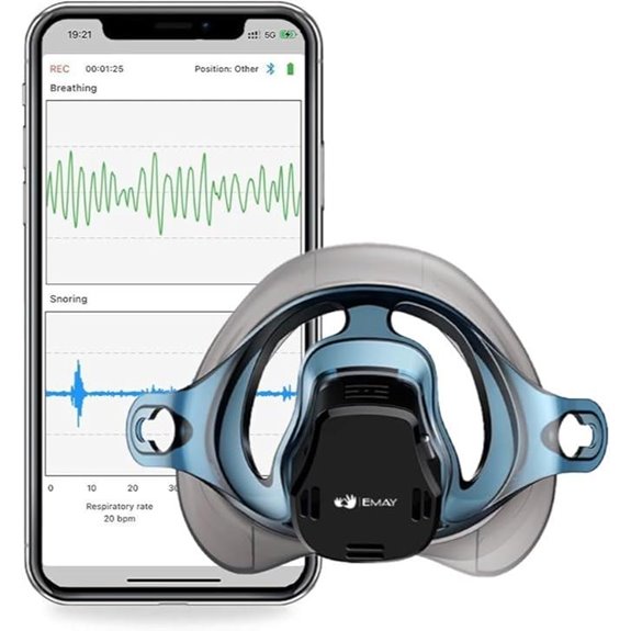 EMAY Sleep Breathing Monitor with App and Data Analysis