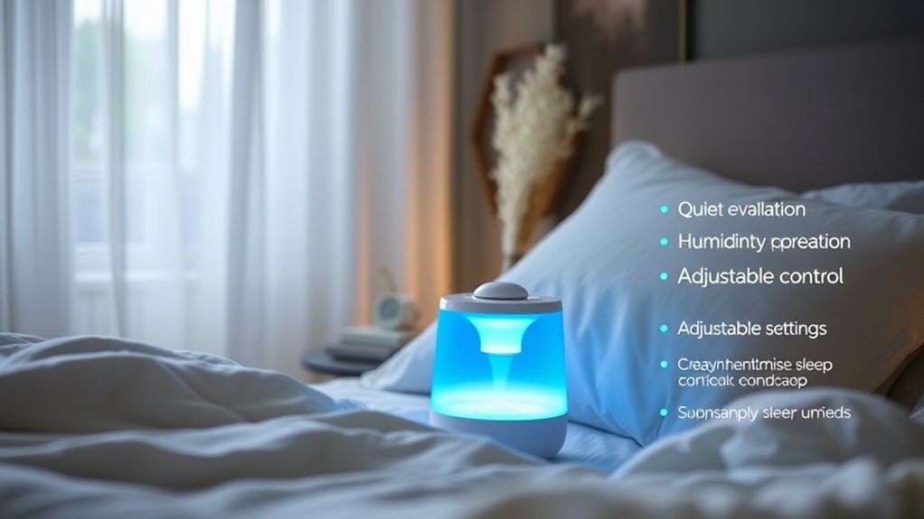 sleep friendly humidifier features