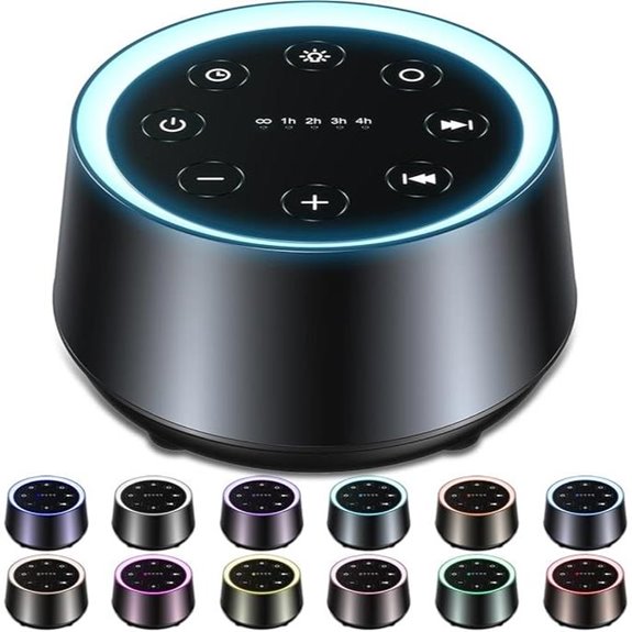 EasyHome Sleep Sound Machine with 30 Sounds & Lights