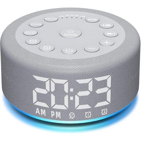 Sound Machine Alarm Clock with White Noise & Sleep Sounds