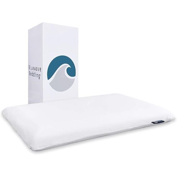 Bluewave Ultra Slim Gel Memory Foam Pillow for Sleep