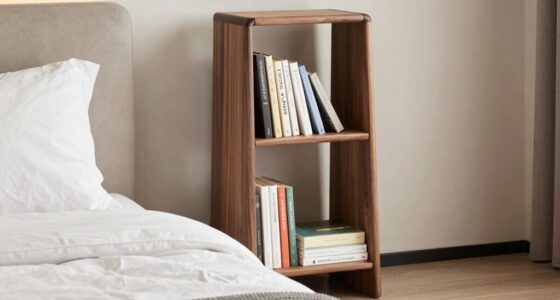 slim top rated bedside bookshelves