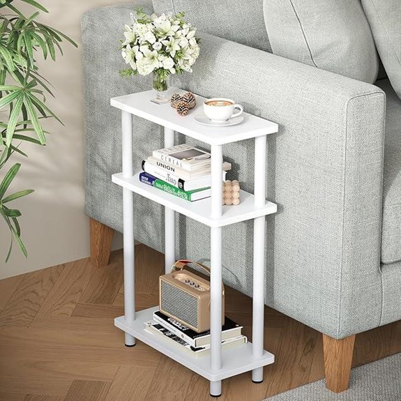 Apicizon Small Narrow 3-Tier Side Table