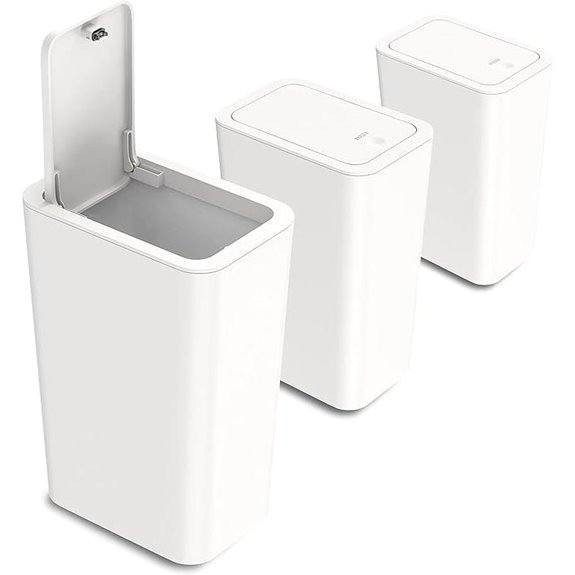 N. NETDOT 3-Pack 10L Small Trash Cans with Lids