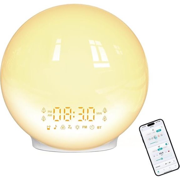 Smart Sunrise Alarm Clock with App Control