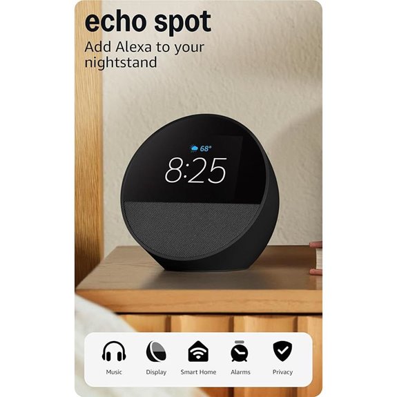Amazon Echo Spot Smart Alarm Clock with Alexa