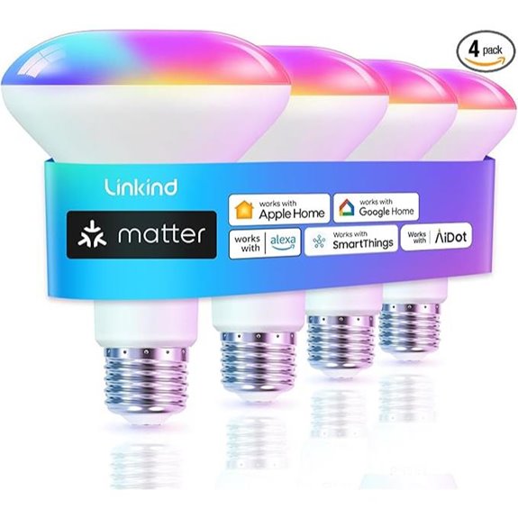 Linkind Matter BR30 Smart Color Light Bulbs (4 Pack)