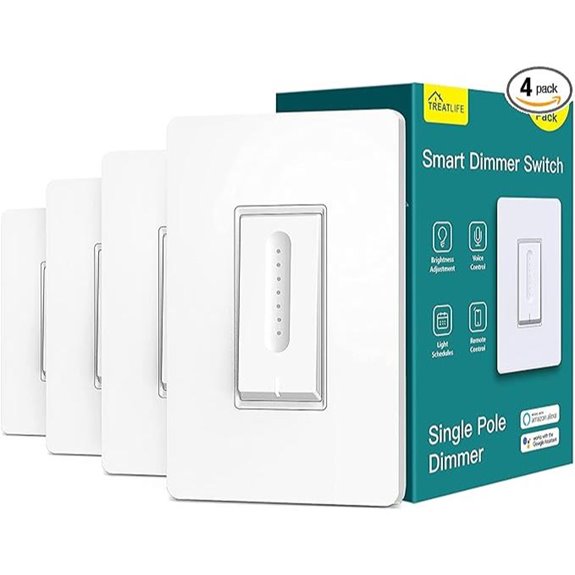 Treatlife Smart Dimmer Switch 4 Pack with Alexa & Google