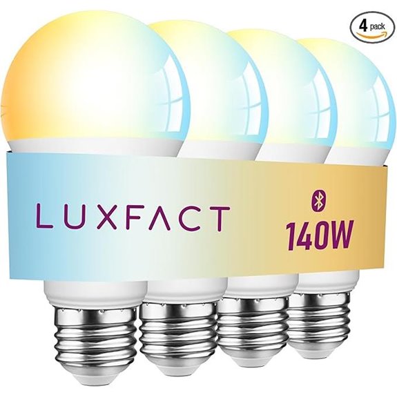Alexa Compatible Tunable White LED Bulbs (4-Pack)