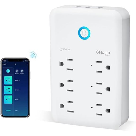GHome Smart Plug Extender with USB & App Control