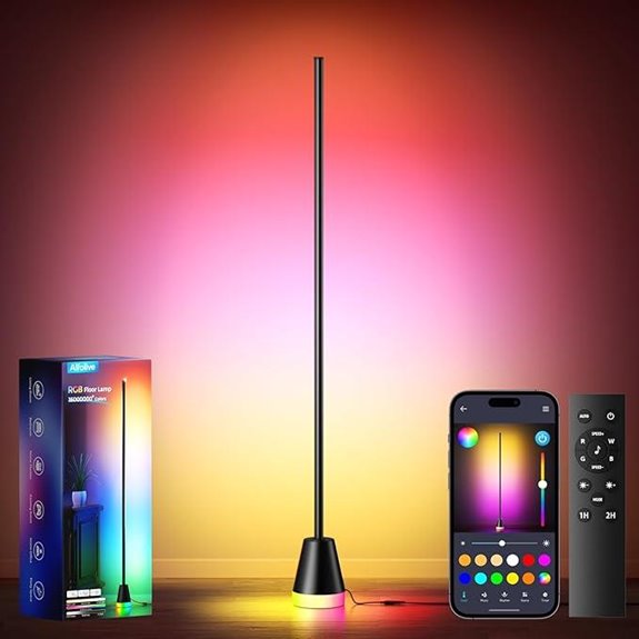 RGB Smart Floor Lamp with Music Sync and Remote