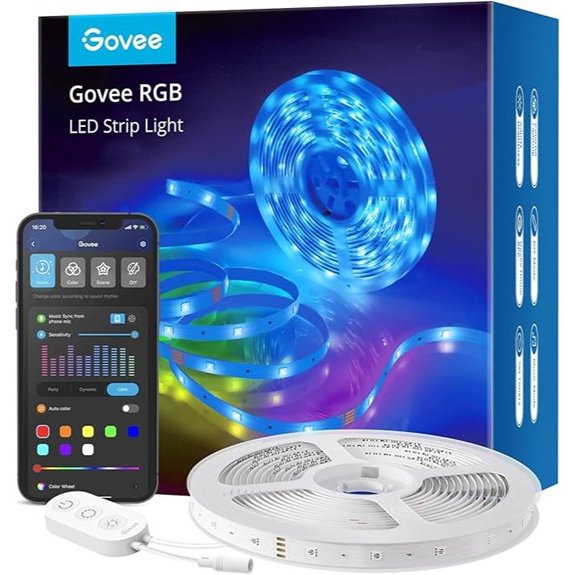 Govee RGB LED Strip Lights with App & Voice Control