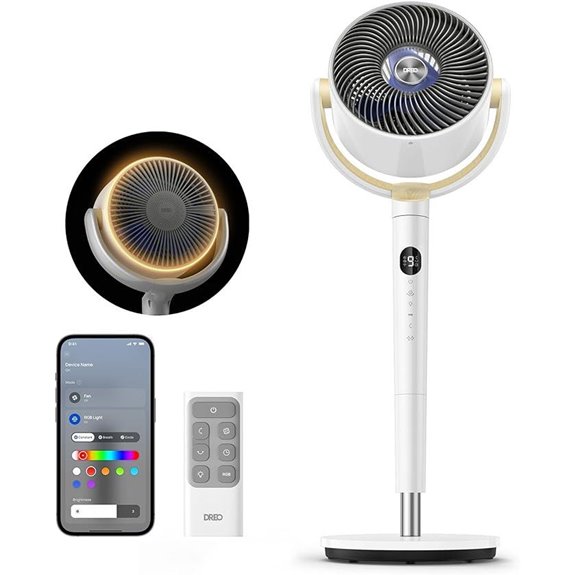 Dreo Smart Oscillating Fan with RGB and Wi-Fi