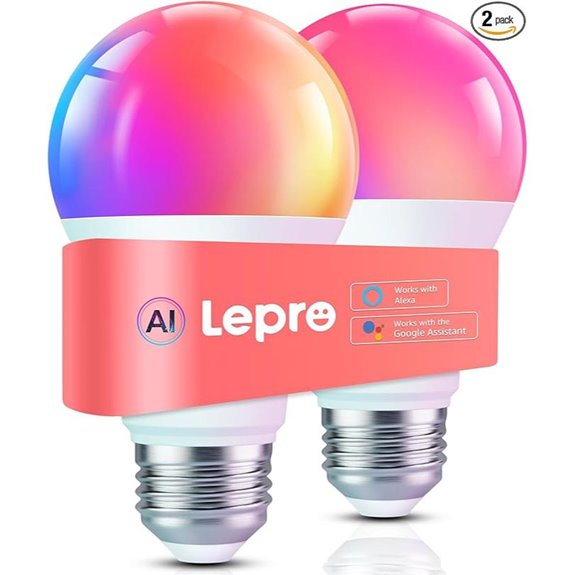 Lepro B1 AI Smart RGBW Light Bulbs (2-Pack)