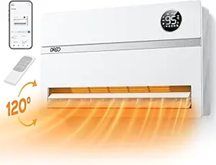 smart wall heater with remote