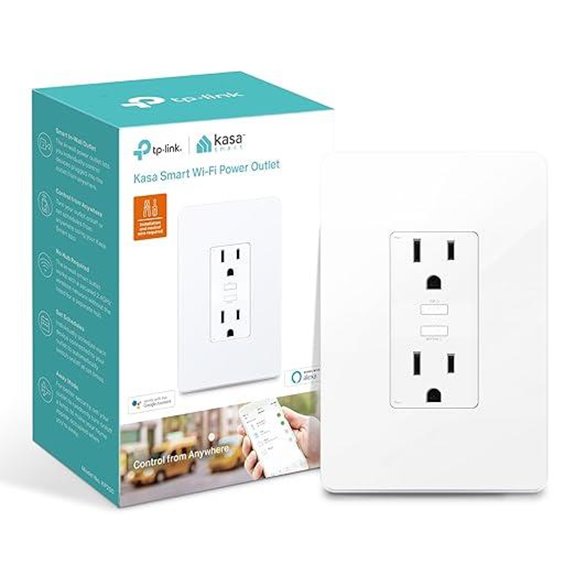Kasa Smart Wi-Fi In-Wall Outlet with Alexa Google