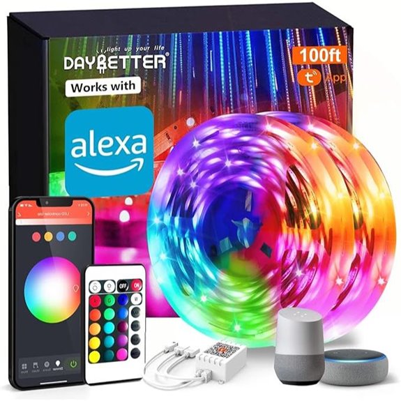 DAYBETTER WiFi LED Strip Lights Alexa & Google Compatible