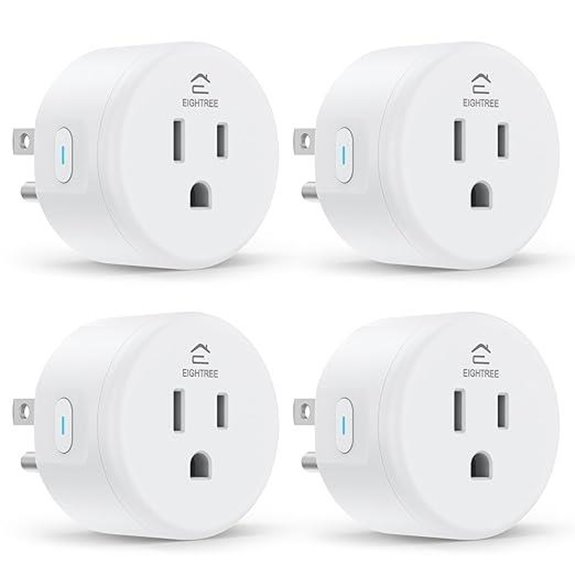 EIGHTREE WiFi Smart Plugs (4-Pack) with Alexa & Google