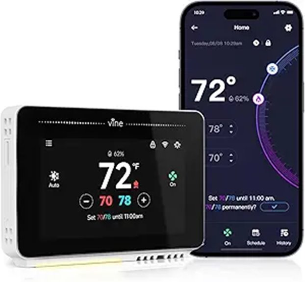 Vine Smart WiFi Thermostat with Nightlight