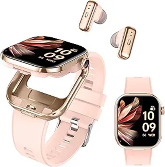 2-in-1 Smart Watch with Earbuds and Fitness Tracker