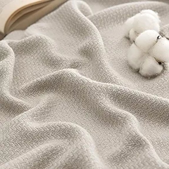Bedsure 100% Cotton Queen Blanket Breathable & Cozy