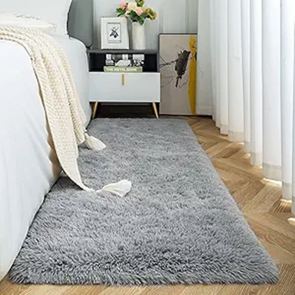 ISEAU Fluffy Runner Rug for Dorm and Bedroom
