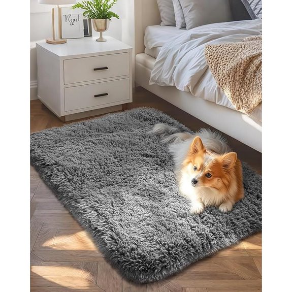 Ophanie Small Non-Slip Fluffy Bedroom Rug