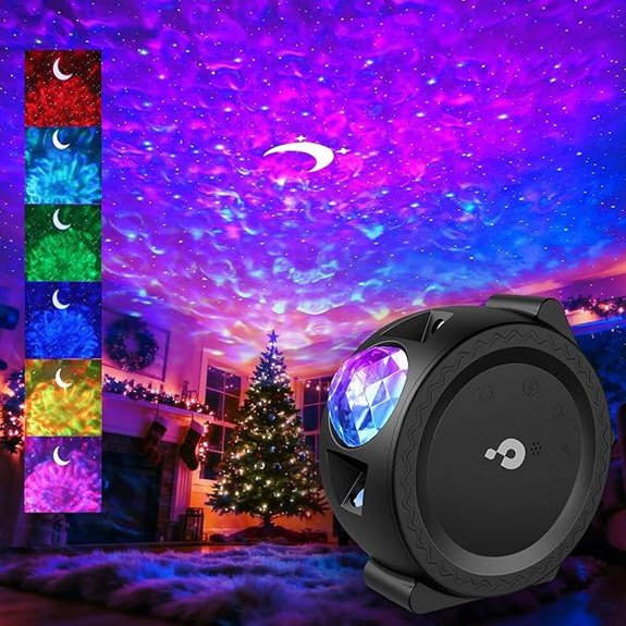 Galaxy Star Projector Night Light with Music Sync