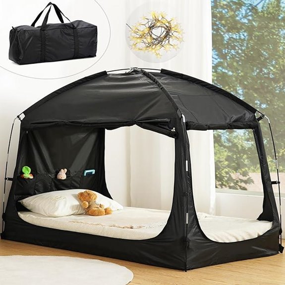 Twin Bed Tent for Adults & Kids with Star Light