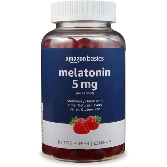 Amazon Basics Melatonin Sleep Gummies (Strawberry 5mg)