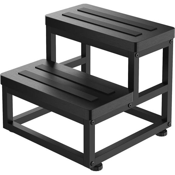 Heavy Duty Wooden Step Stool with Non-Slip Surface