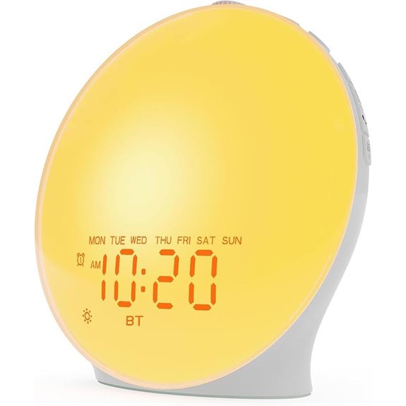JALL Sunrise Alarm Clock with Sounds Lights & Bluetooth