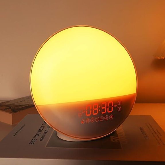 Sunrise Alarm Clock with Sunset Sleep Sounds & FM Radio