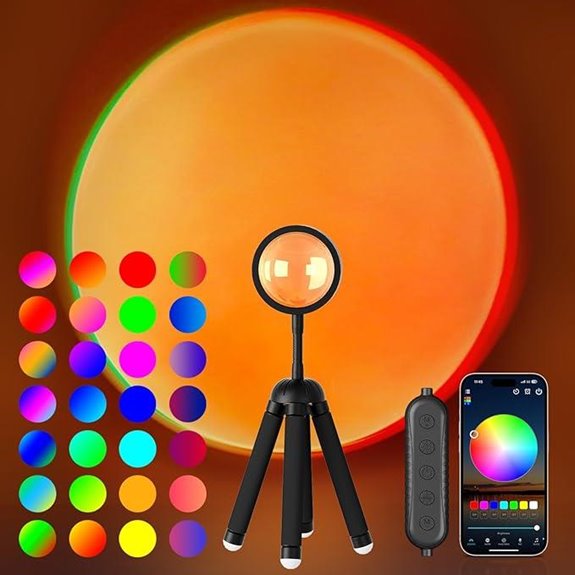 Sunset Lamp Projector with APP Control and Rotating Lights