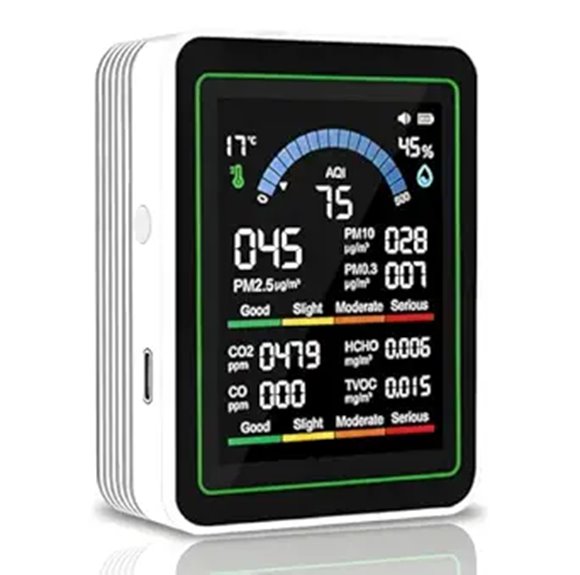10-in-1 Indoor Air Quality Monitor with Detectors