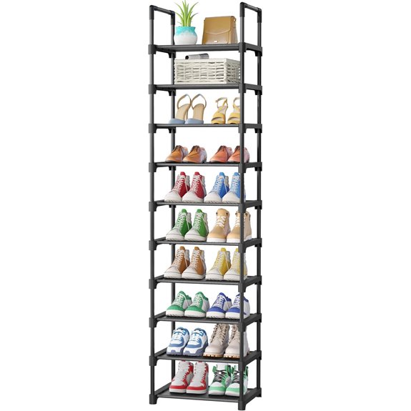 Kitsure 10-Tier Shoe Rack with Detachable Shelves